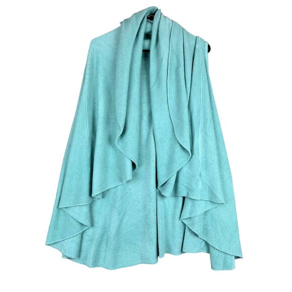 Anthropologie Look By M Womens Shawl Teal Everyday Cape Cardigan One Size - Picture 1 of 9